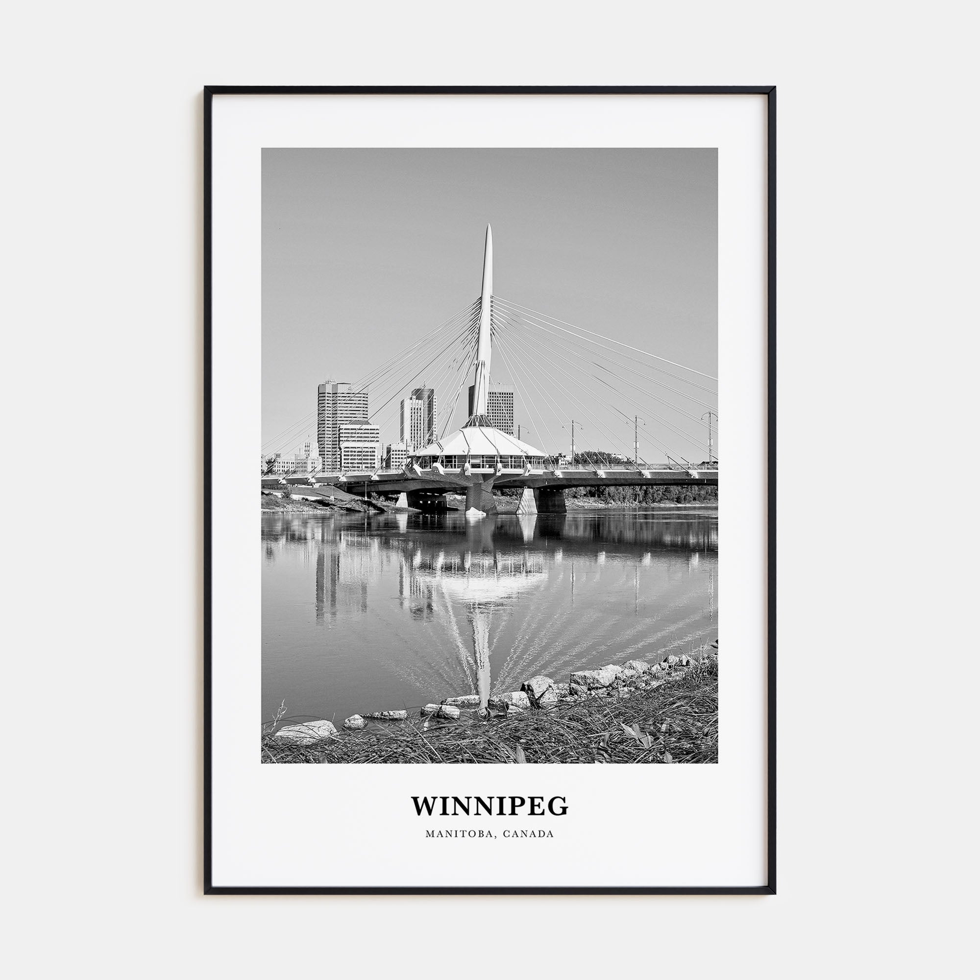 Winnipeg Portrait B&W No 2 Poster