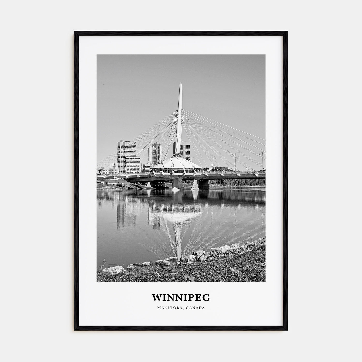 Winnipeg Portrait B&W No 2 Poster