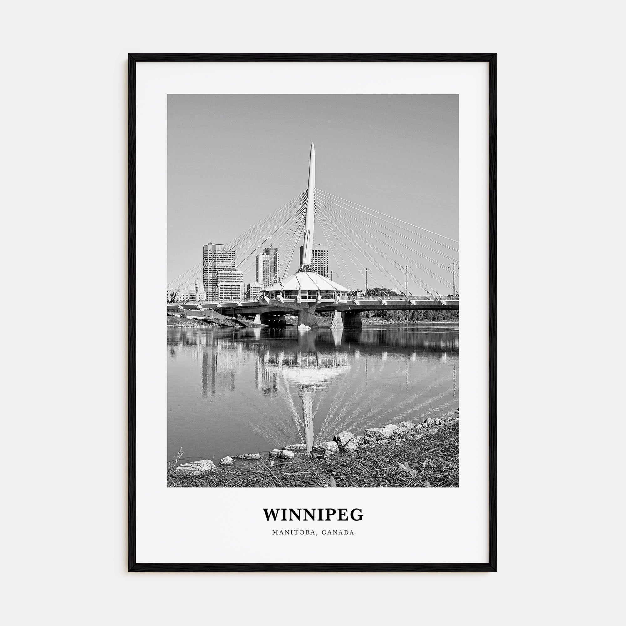 Winnipeg Portrait B&W No 2 Poster
