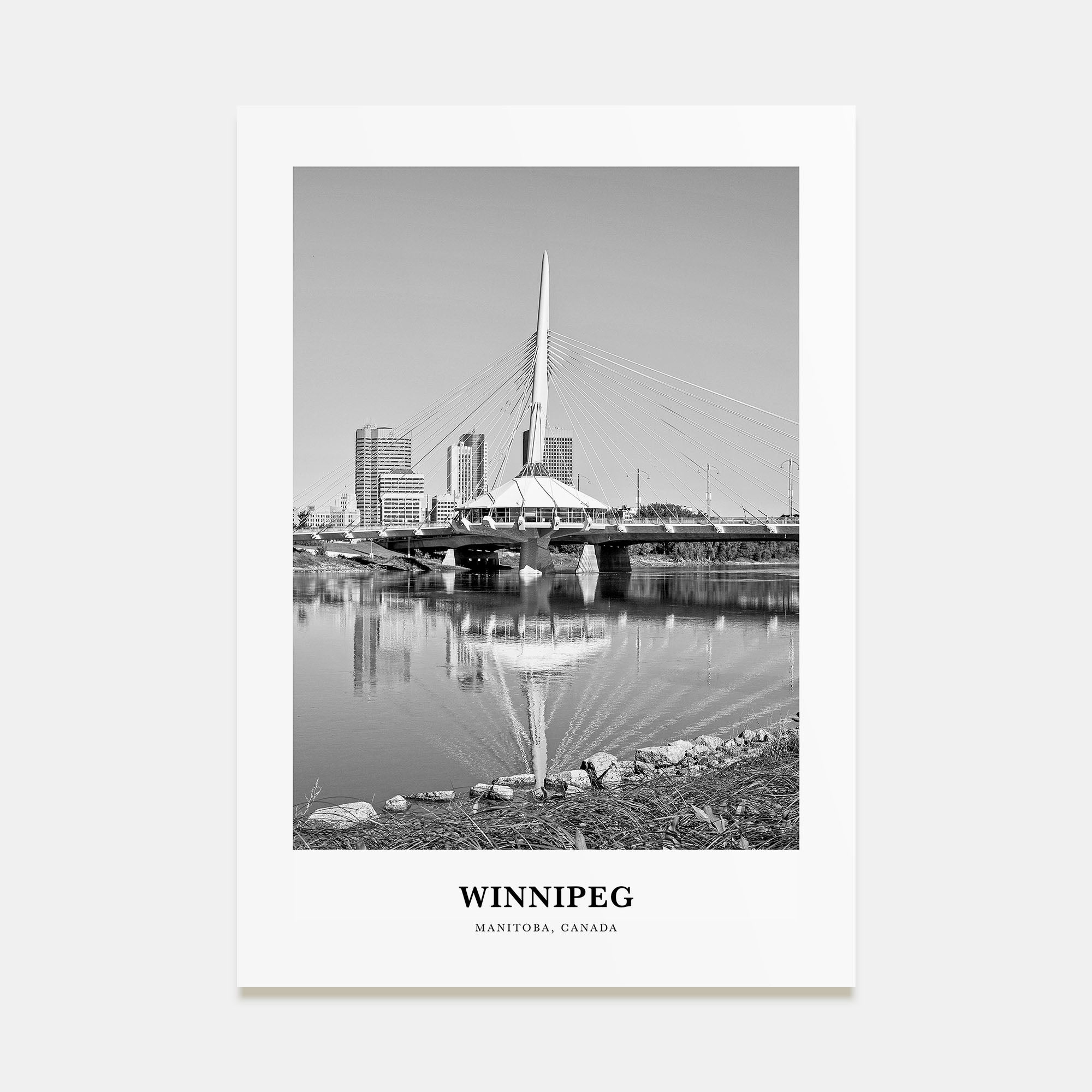 Winnipeg Portrait B&W No 2 Poster