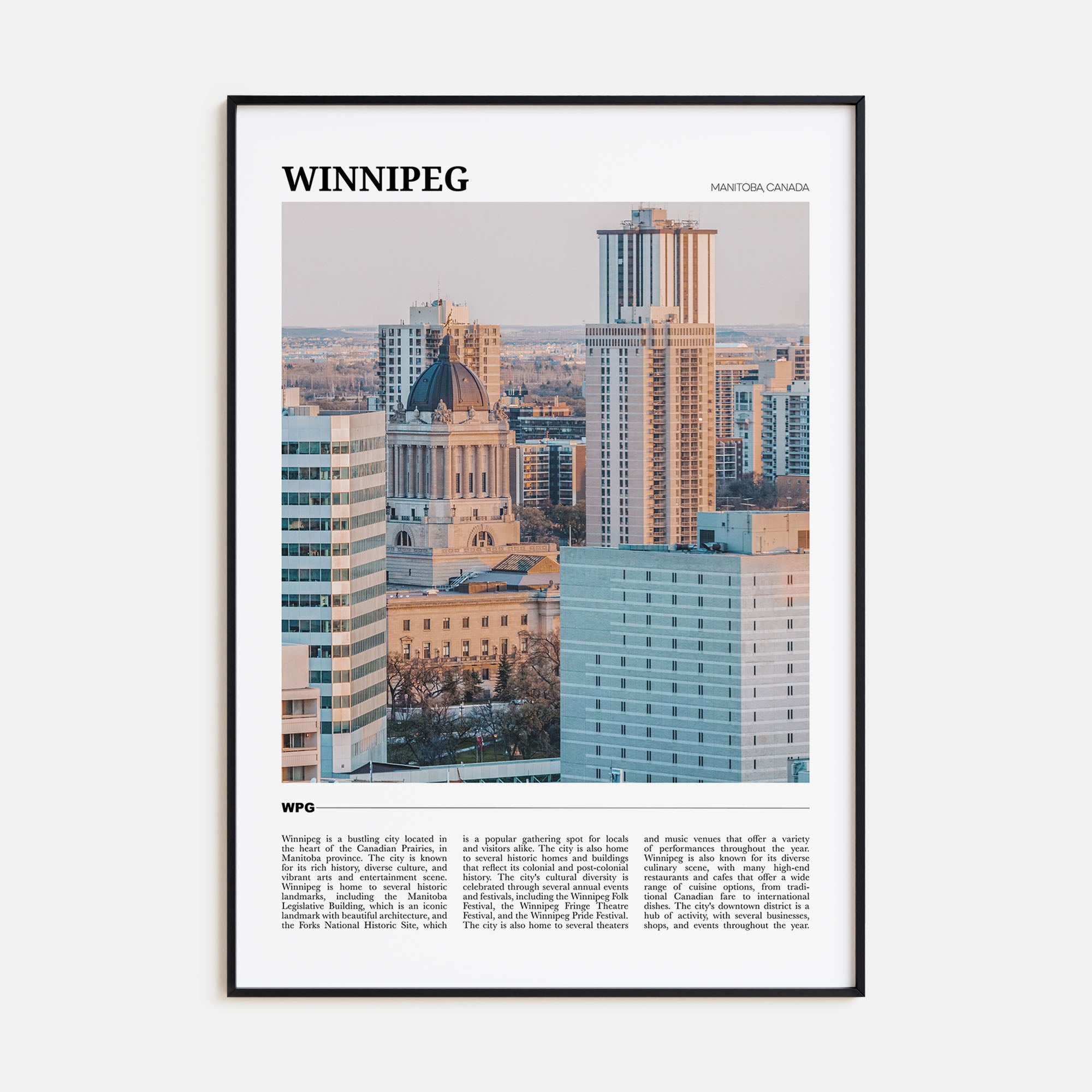 Winnipeg Travel Color No 2 Poster