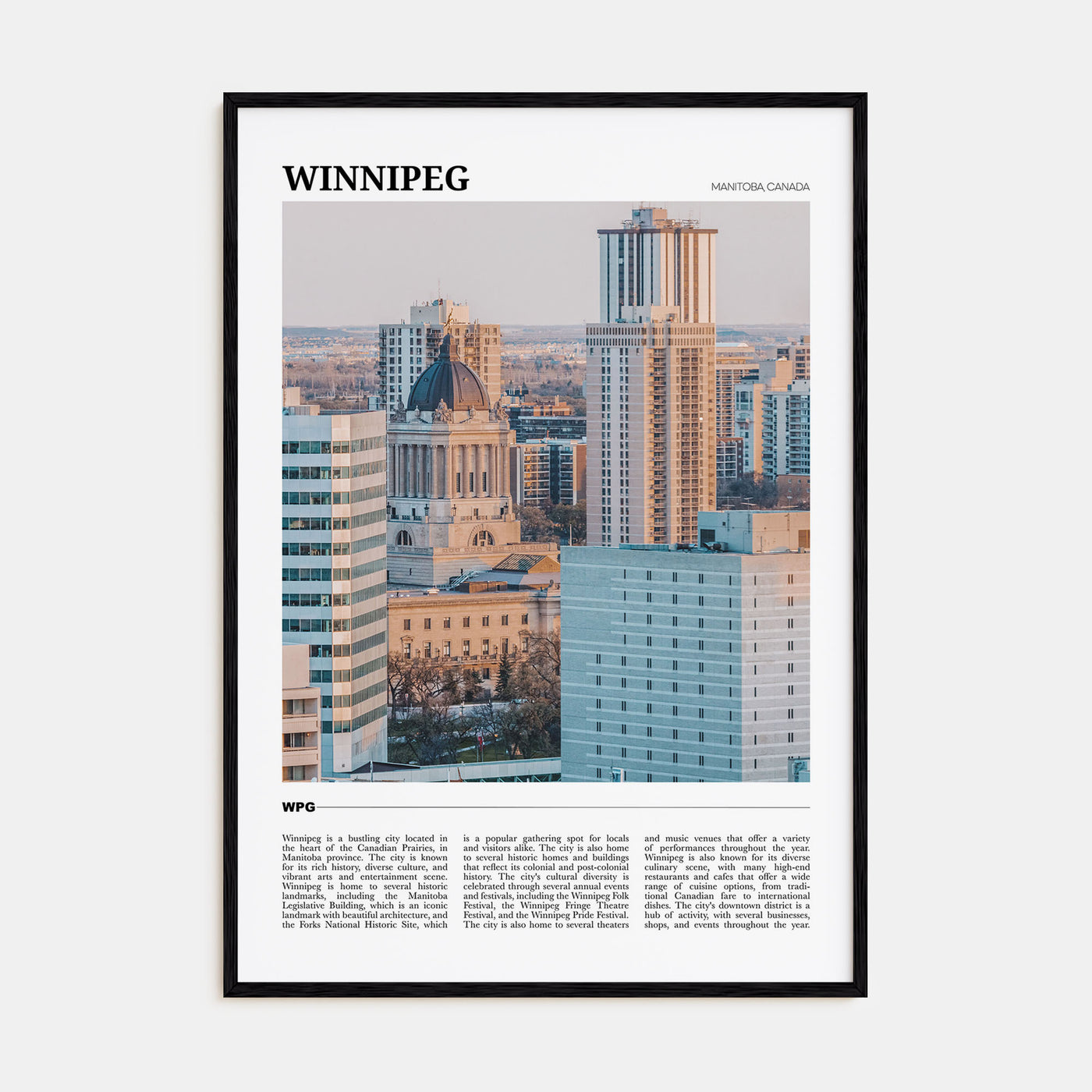 Winnipeg Travel Color No 2 Poster