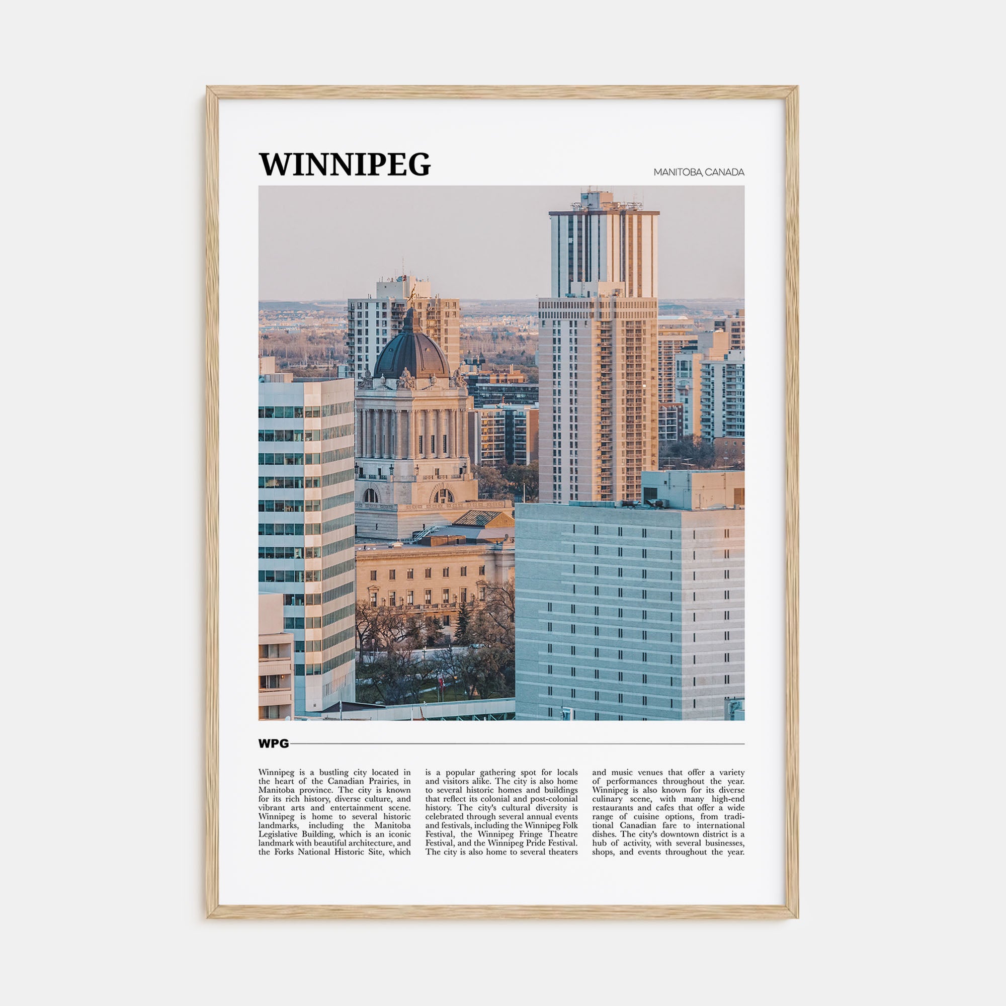 Winnipeg Travel Color No 2 Poster