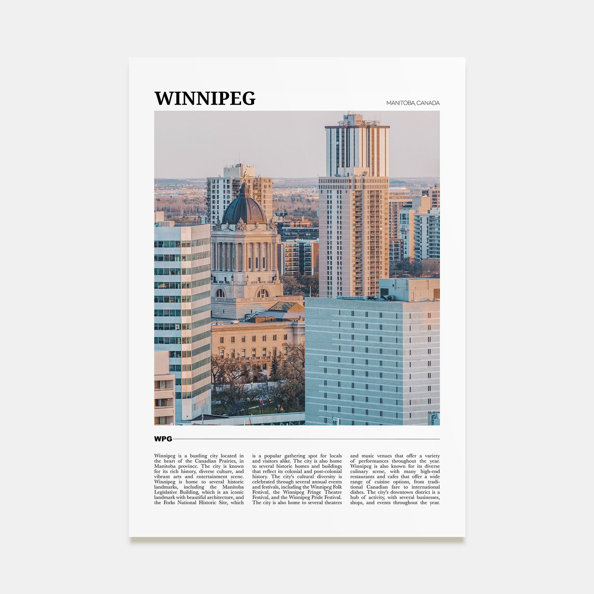 Winnipeg Travel Color No 2 Poster
