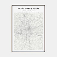 Winston-Salem Map Portrait Poster