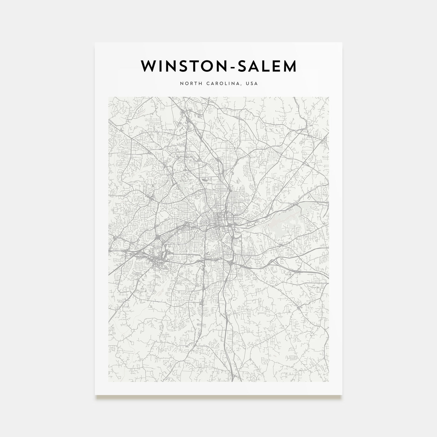 Winston-Salem Map Portrait Poster