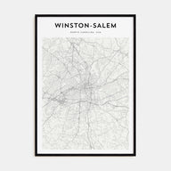 Winston-Salem Map Portrait Poster