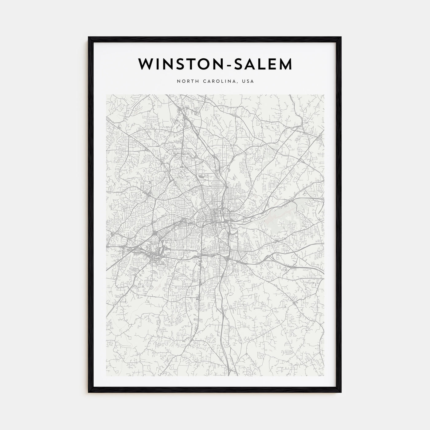 Winston-Salem Map Portrait Poster