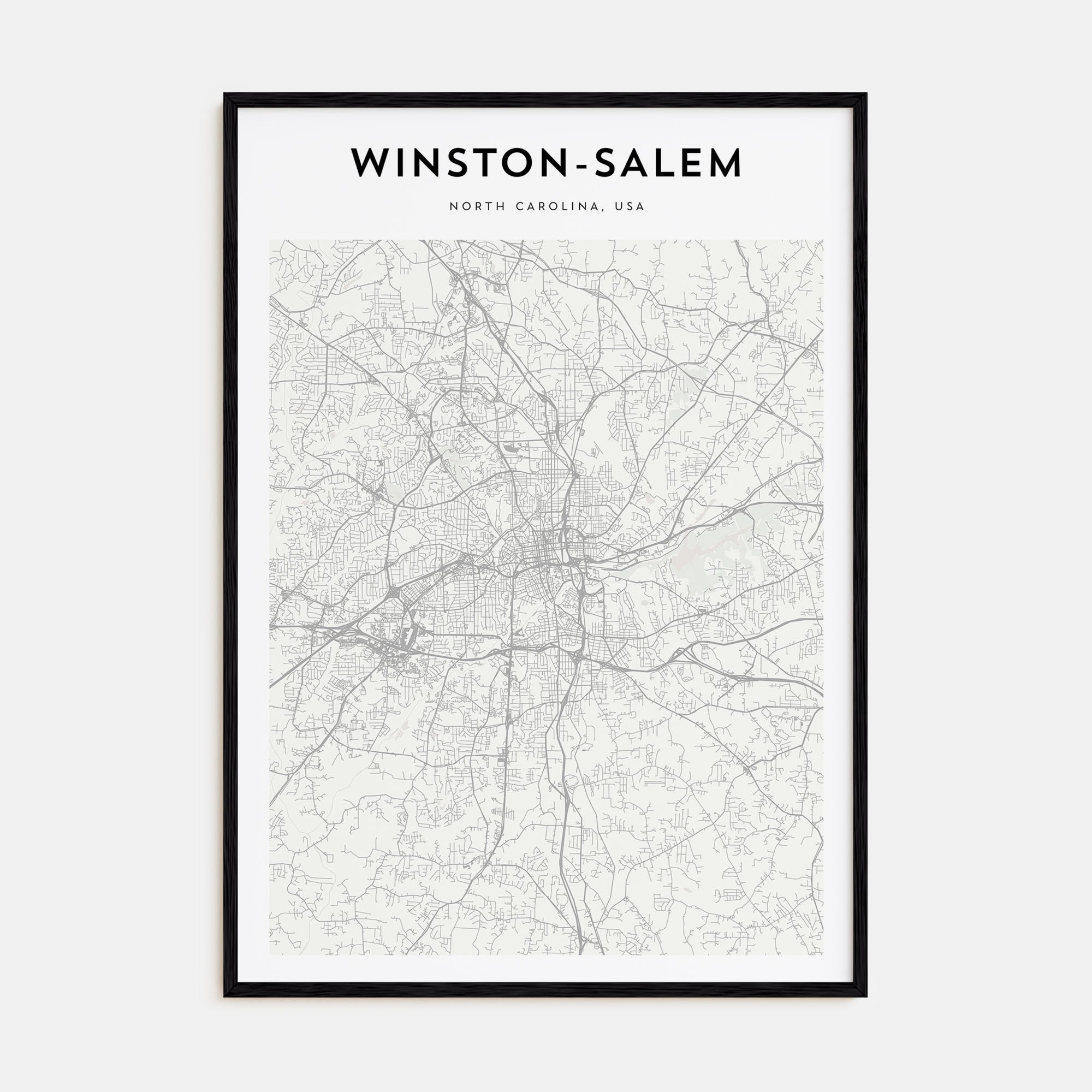 Winston-Salem Map Portrait Poster