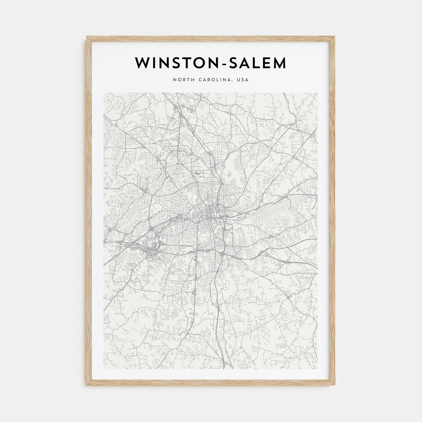 Winston-Salem Map Portrait Poster