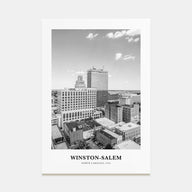 Winston-Salem Portrait B&W Poster