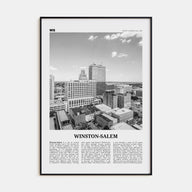 Winston-Salem Travel B&W Poster