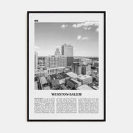 Winston-Salem Travel B&W Poster