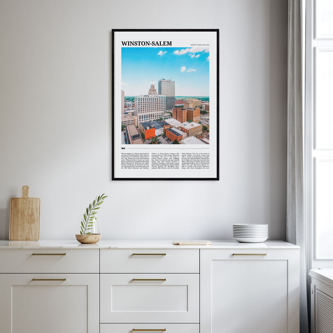Winston-Salem Travel Color Poster