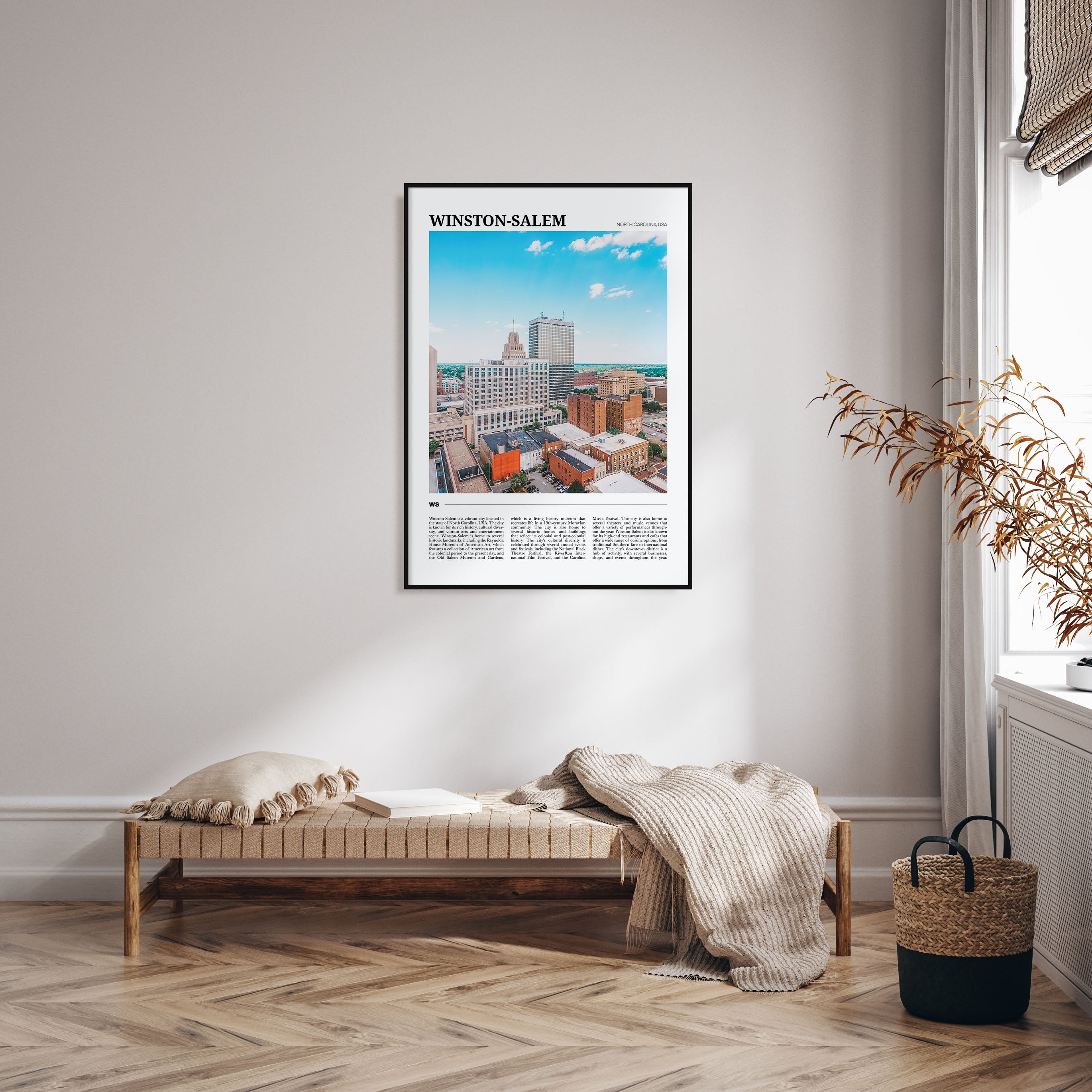 Winston-Salem Travel Color Poster