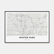Winter Park Map Landscape Poster