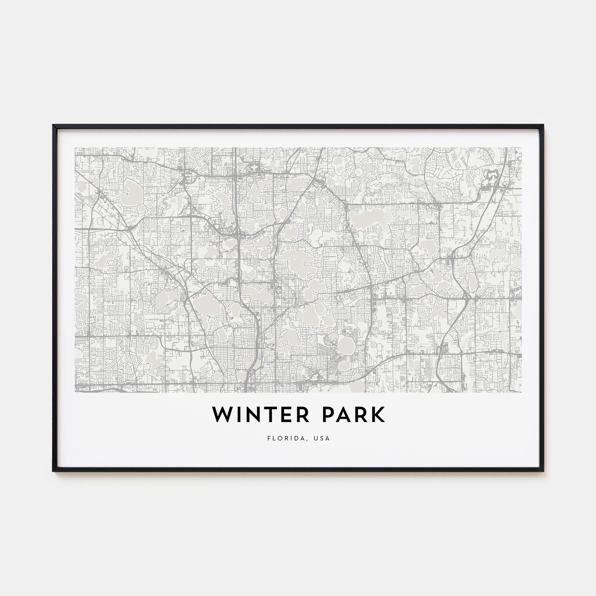 Winter Park Map Landscape Poster
