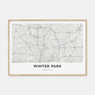 Winter Park Map Landscape Poster