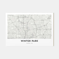 Winter Park Map Landscape Poster
