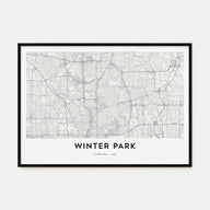Winter Park Map Landscape Poster