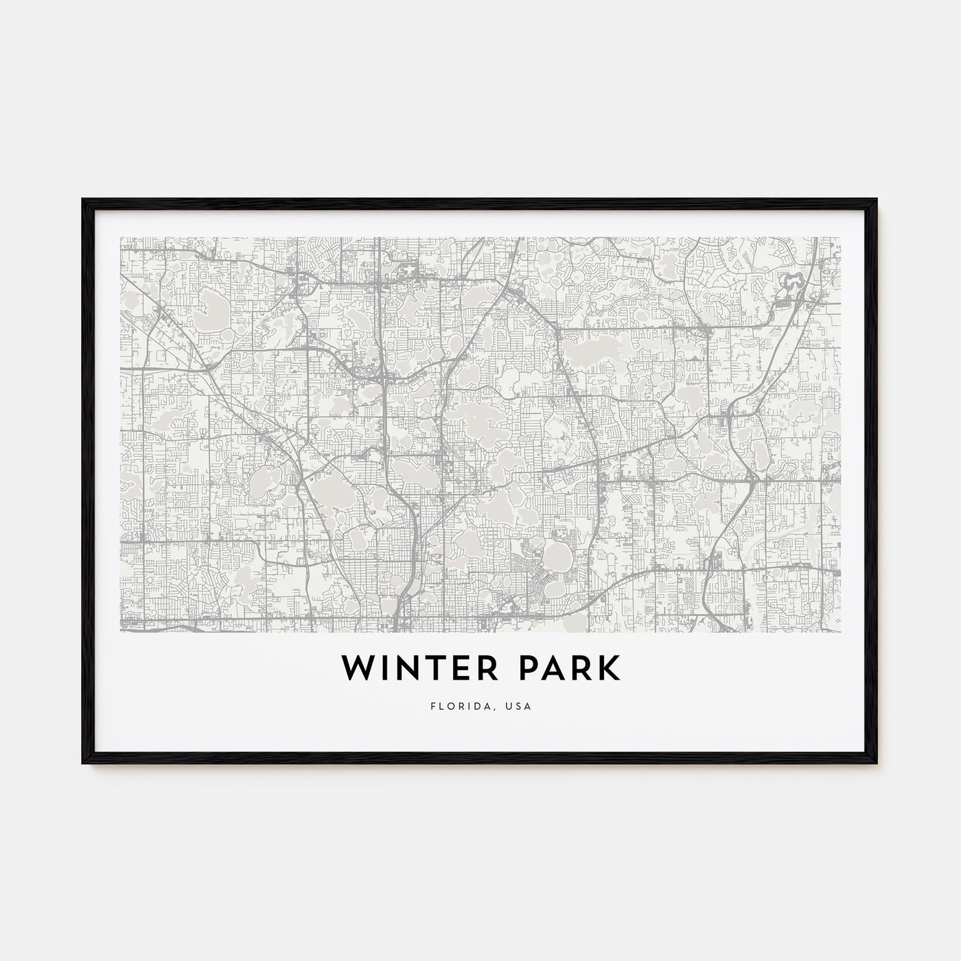 Winter Park Map Landscape Poster