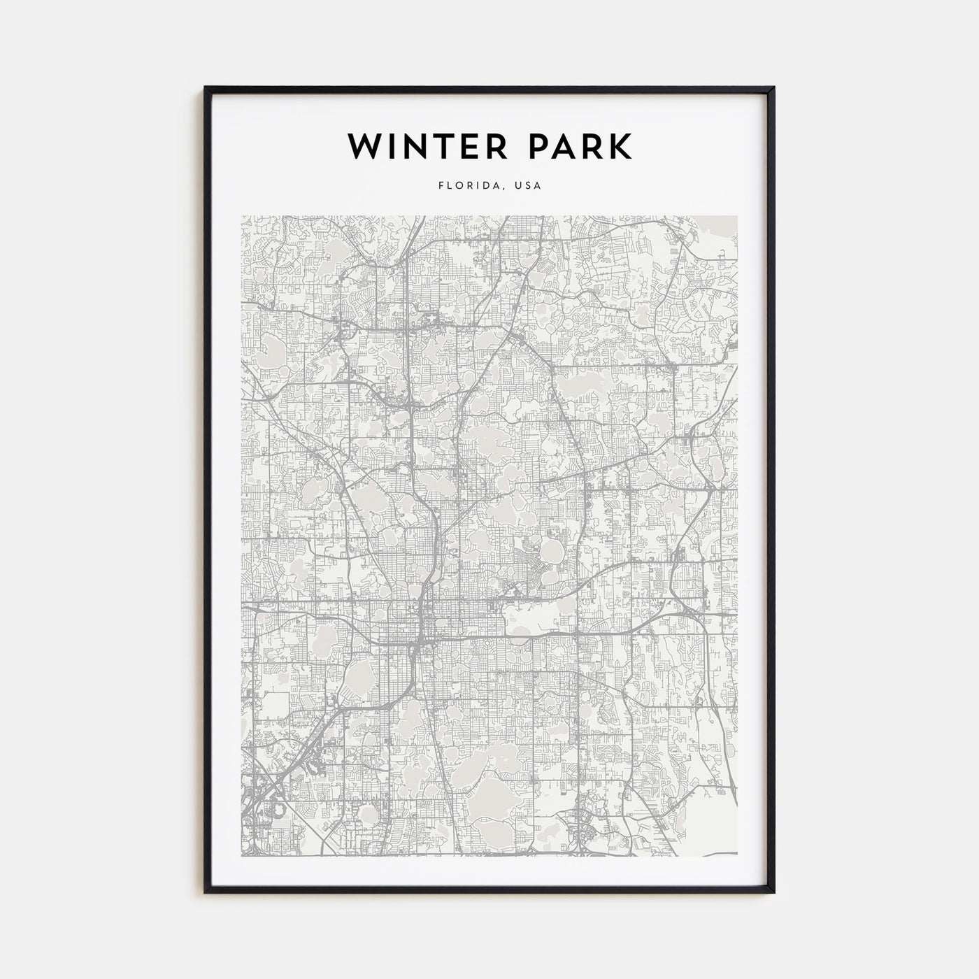 Winter Park Map Portrait Poster