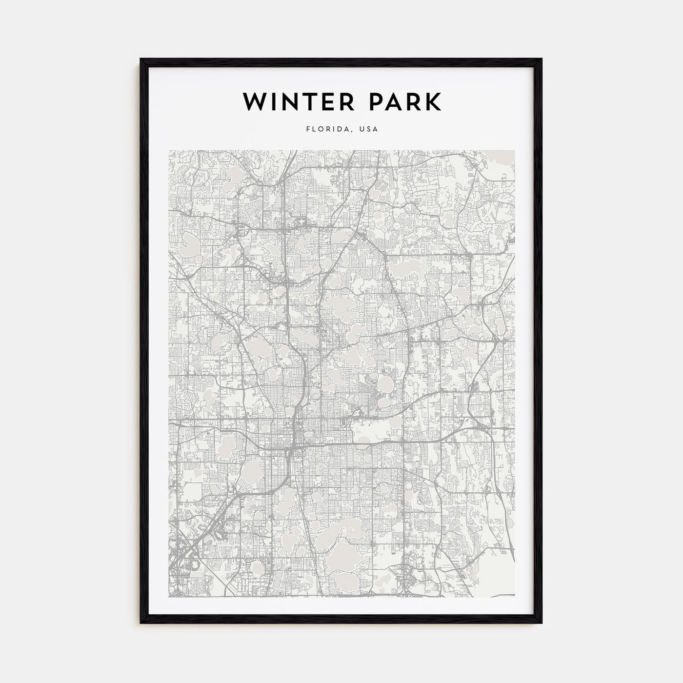 Winter Park Map Portrait Poster