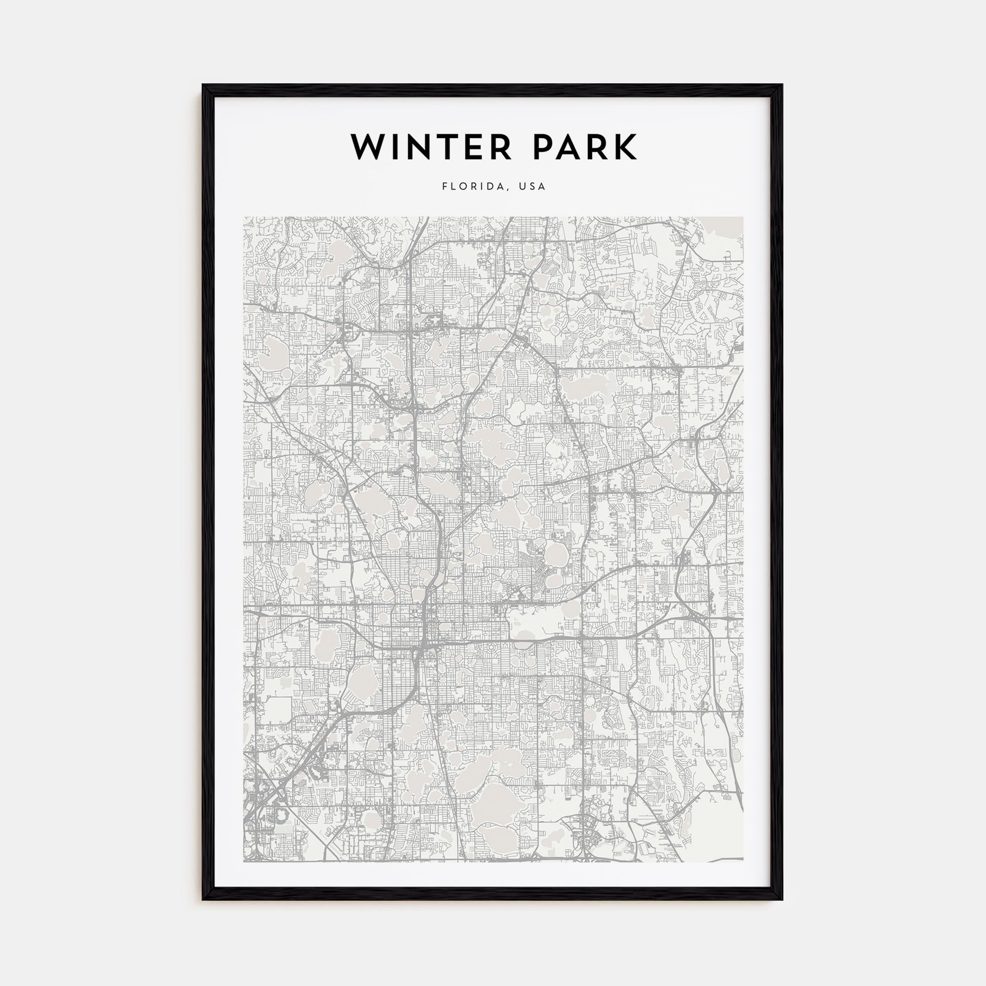 Winter Park Map Portrait Poster