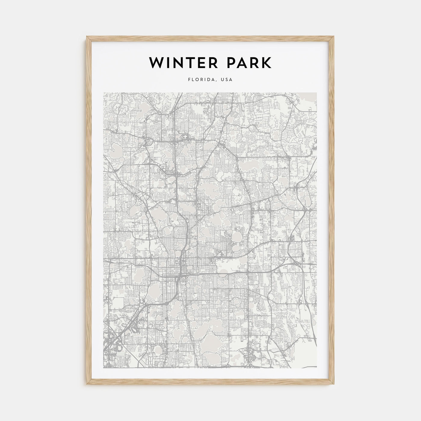 Winter Park Map Portrait Poster