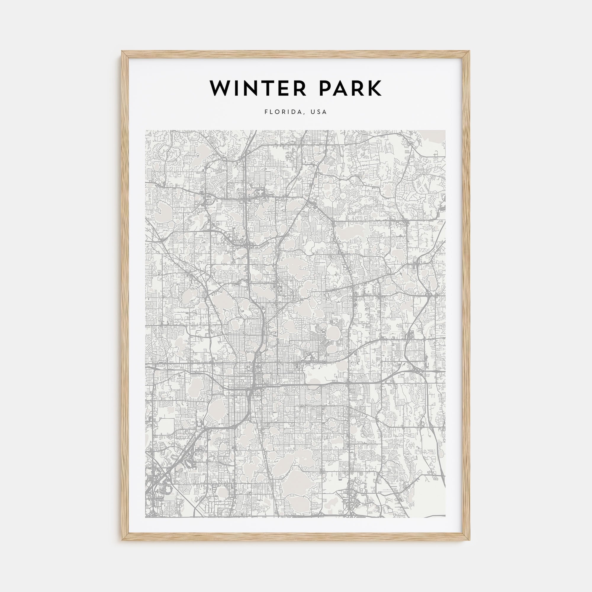 Winter Park Map Portrait Poster