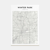 Winter Park Map Portrait Poster