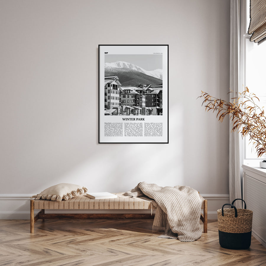 Winter Park Travel B&W Poster