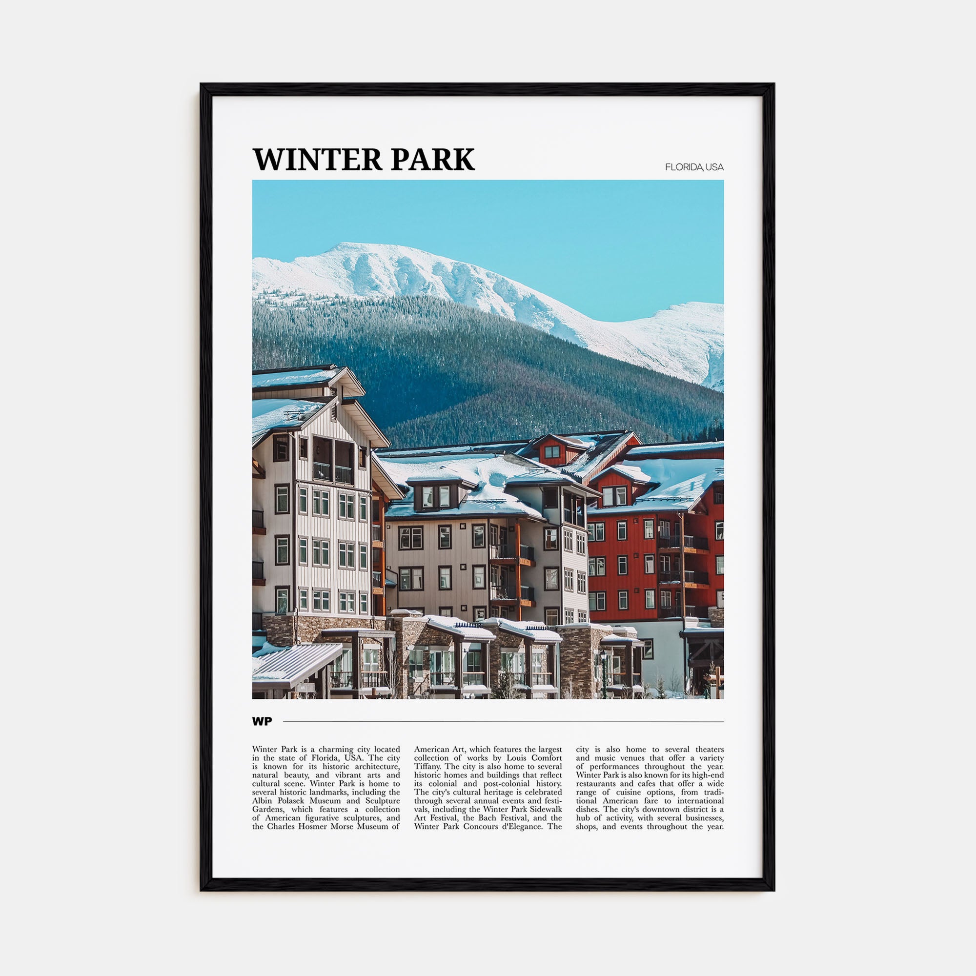 Winter Park Travel Color Poster