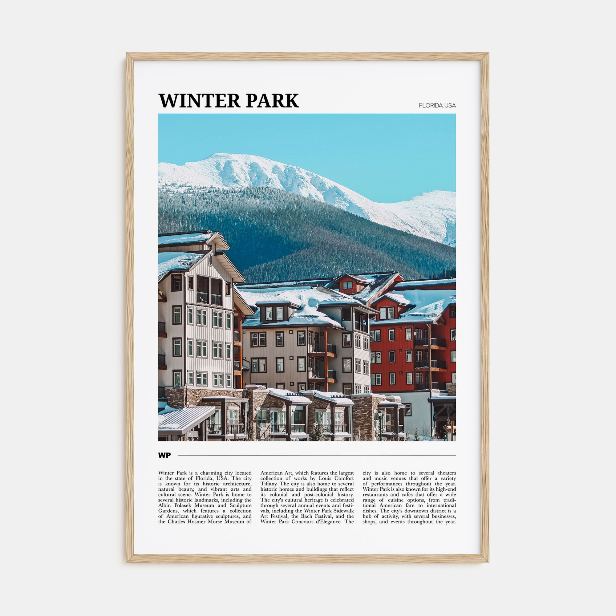 Winter Park Travel Color Poster