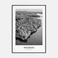 Wisconsin Portrait B&W Poster