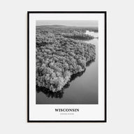 Wisconsin Portrait B&W Poster