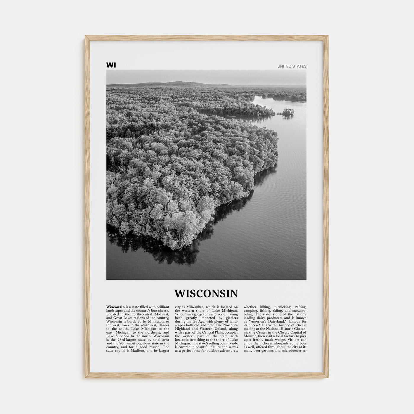 Wisconsin Travel B&W No 2 Poster