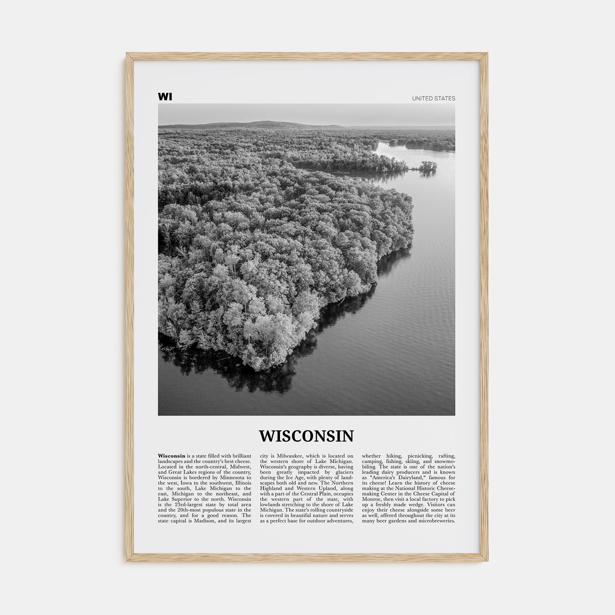 Wisconsin Travel B&W No 2 Poster