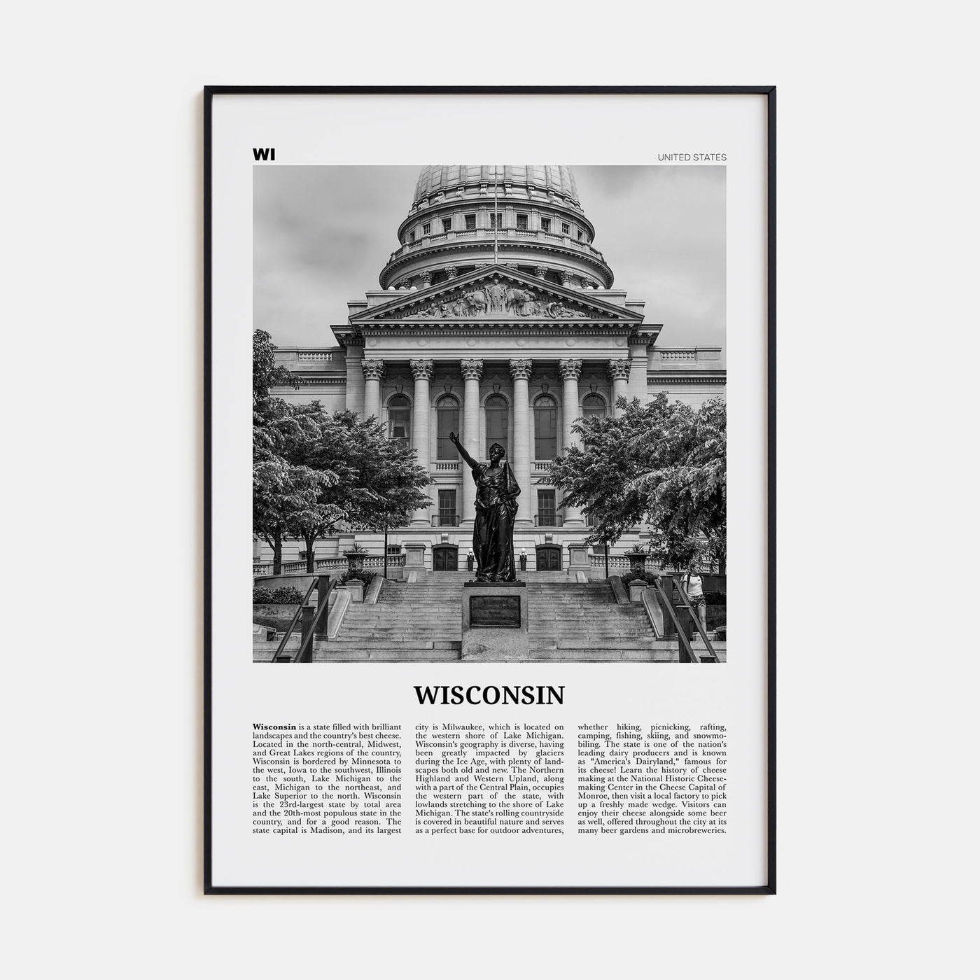 Wisconsin Travel B&W No 3 Poster