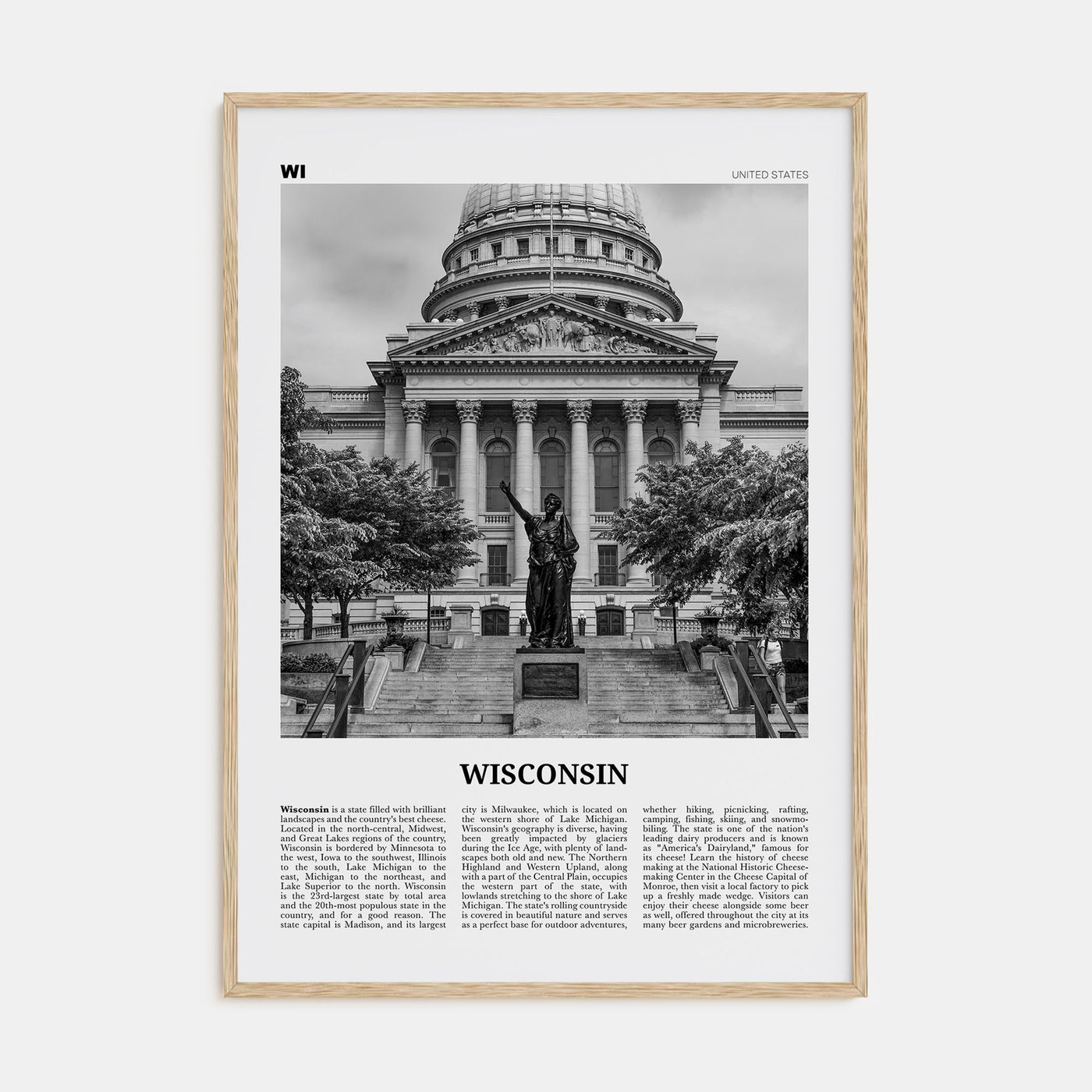 Wisconsin Travel B&W No 3 Poster
