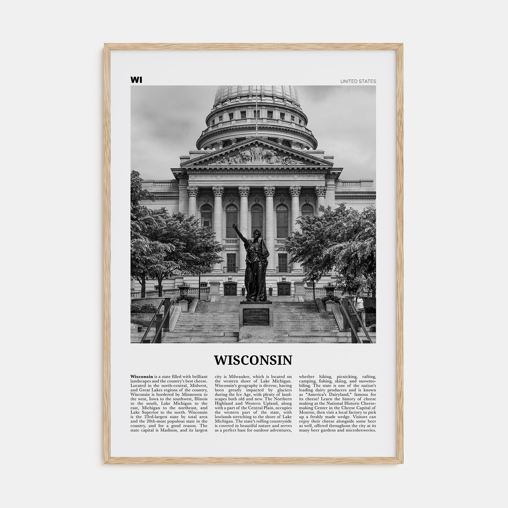 Wisconsin Travel B&W No 3 Poster