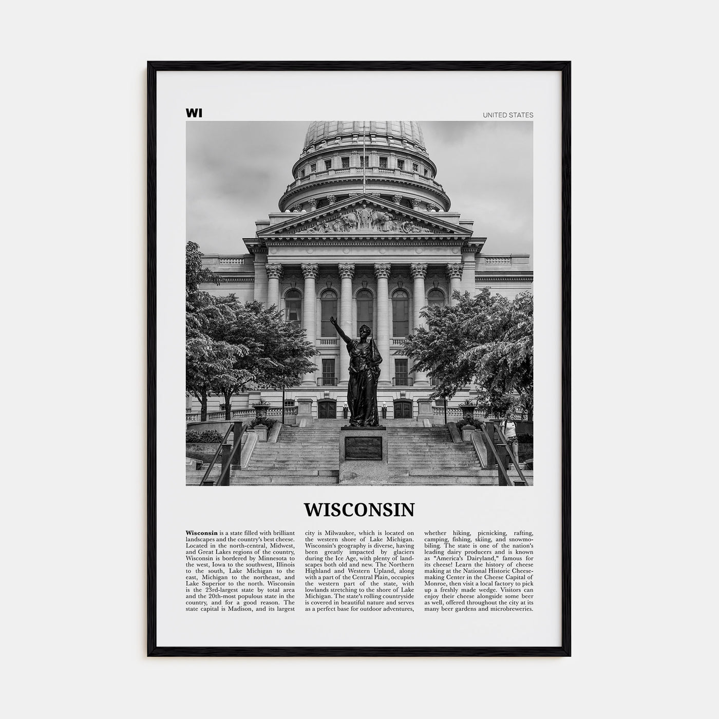 Wisconsin Travel B&W No 3 Poster