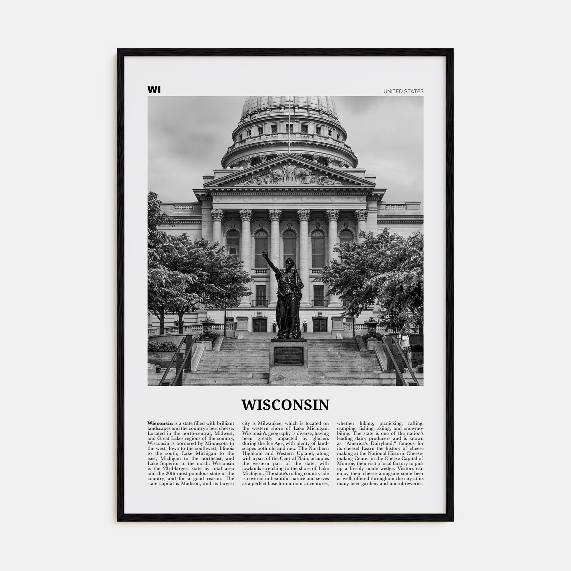 Wisconsin Travel B&W No 3 Poster