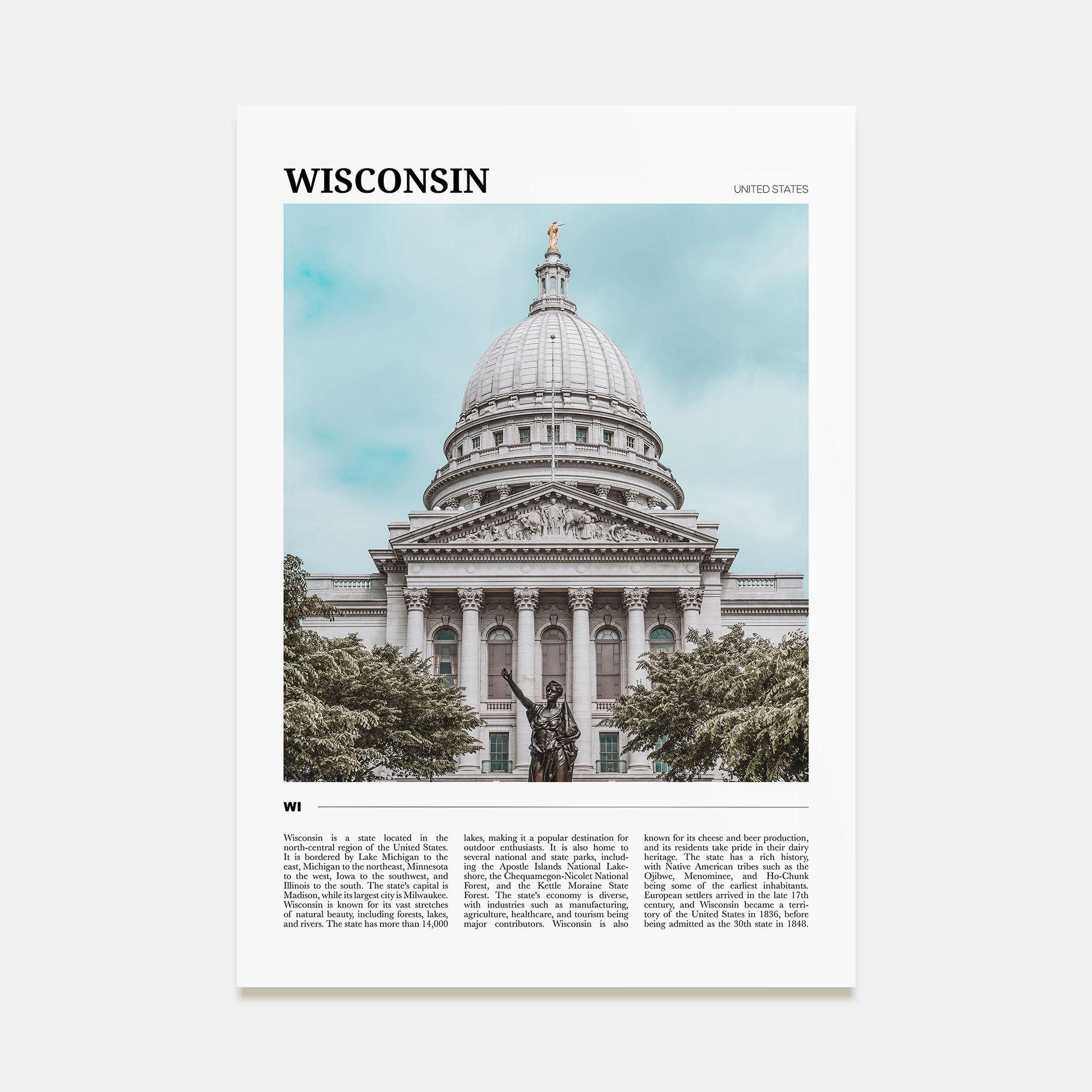 Wisconsin Travel Color No 1 Poster