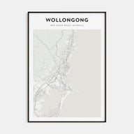 Wollongong Map Portrait Poster