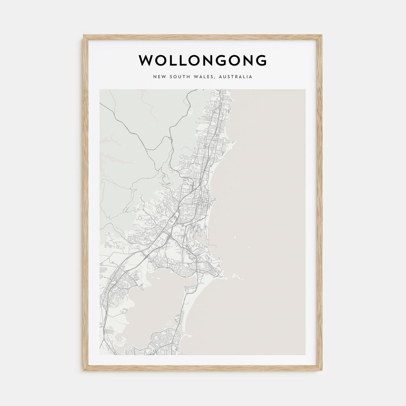 Wollongong Map Portrait Poster