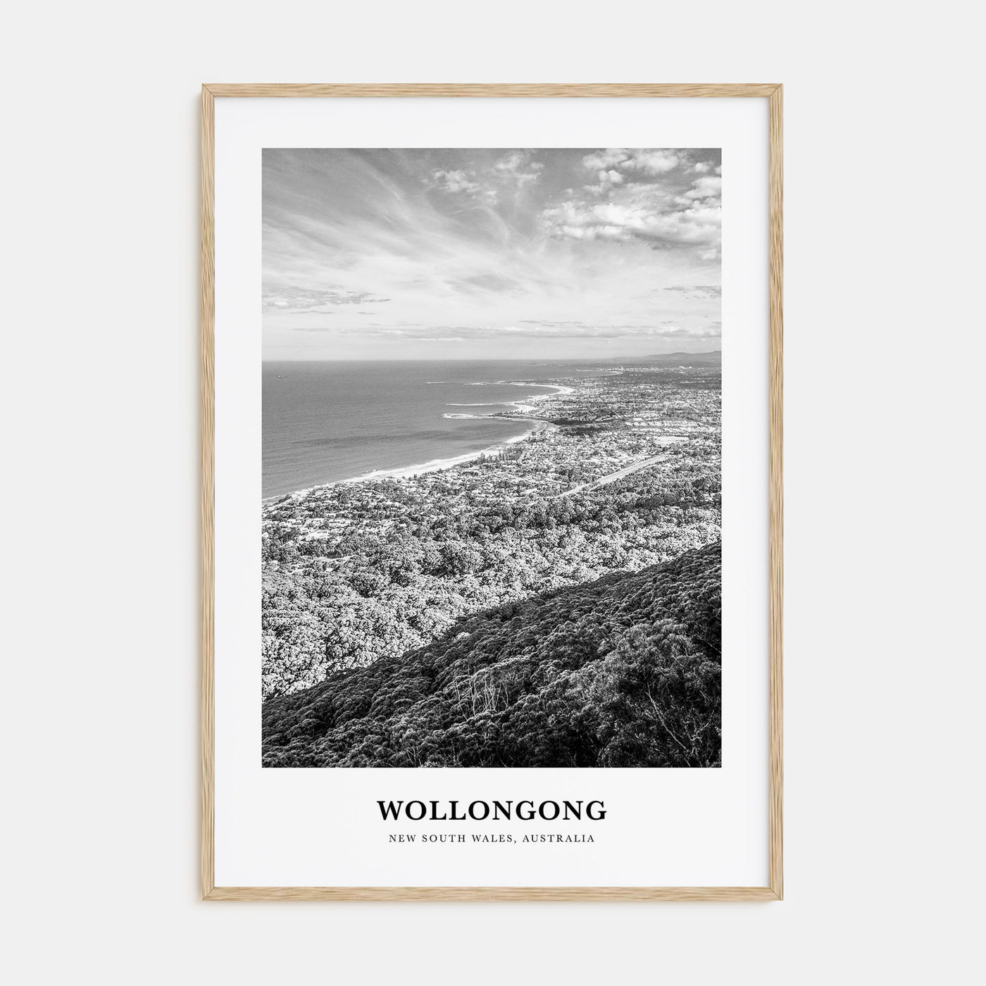 Wollongong Portrait B&W Poster