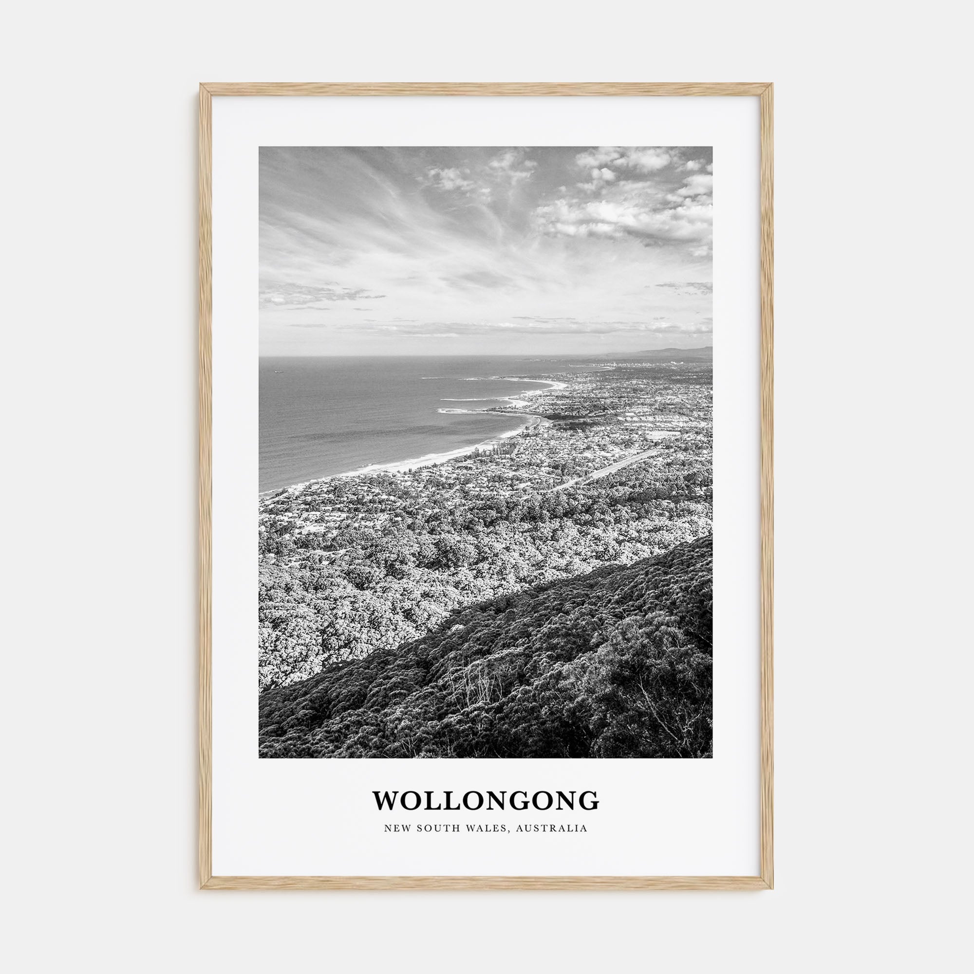 Wollongong Portrait B&W Poster