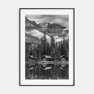 Wooden Cabin Logs Photo B&W No 1 Poster