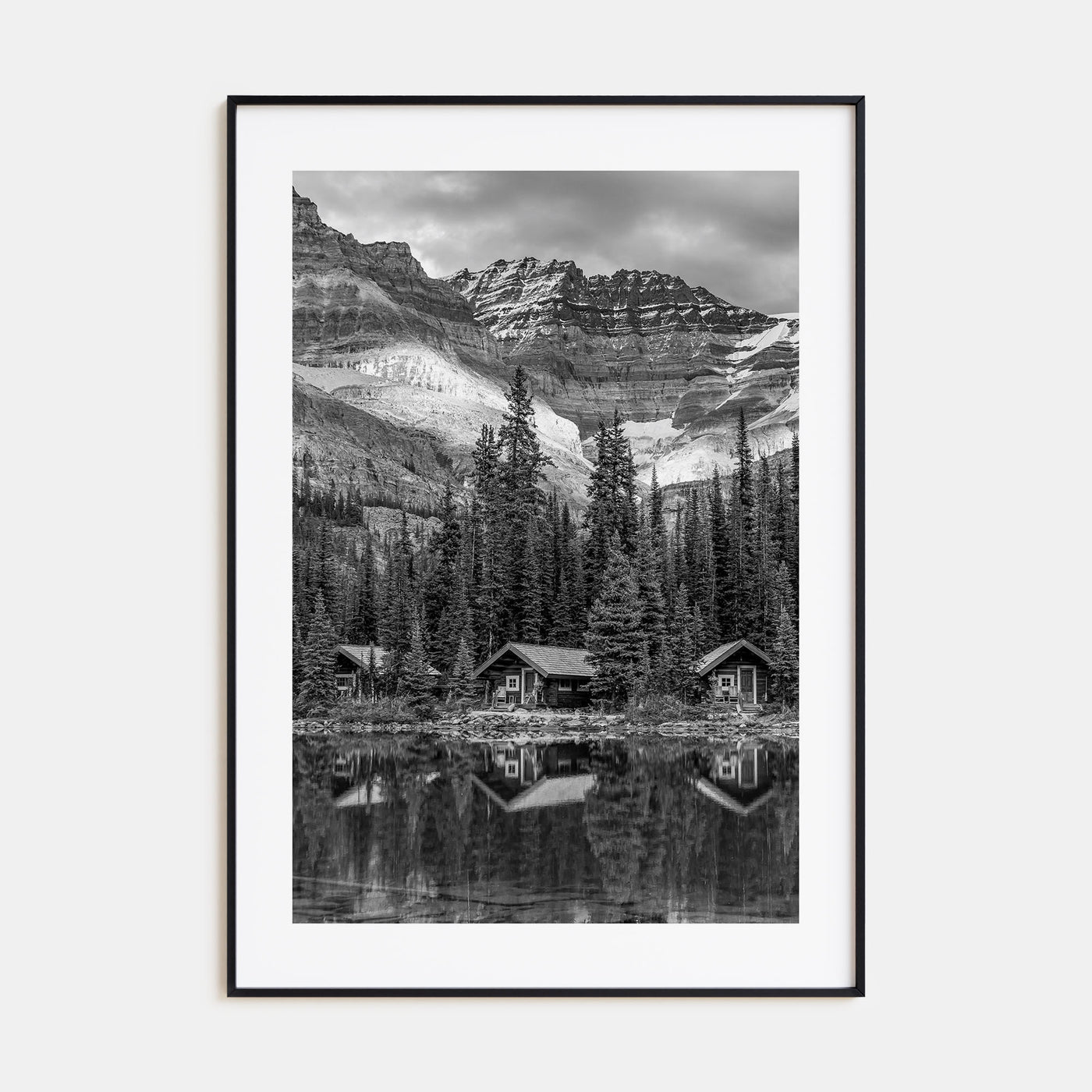 Wooden Cabin Logs Photo B&W No 1 Poster